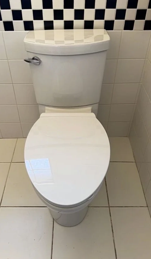After: installed toilet