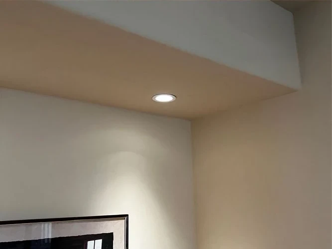 After: smooth repainted soffit