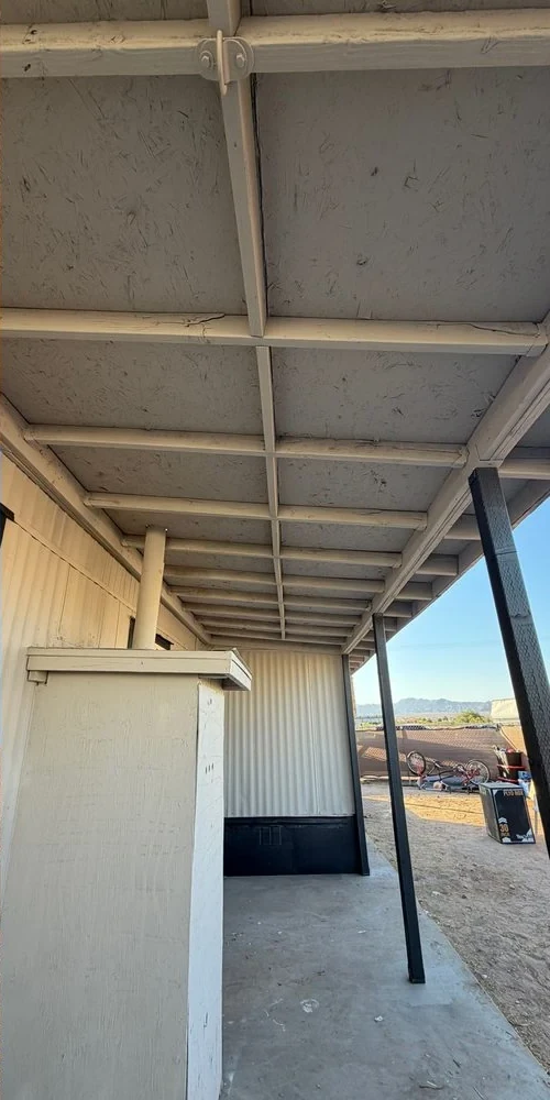 After: painted porch structure